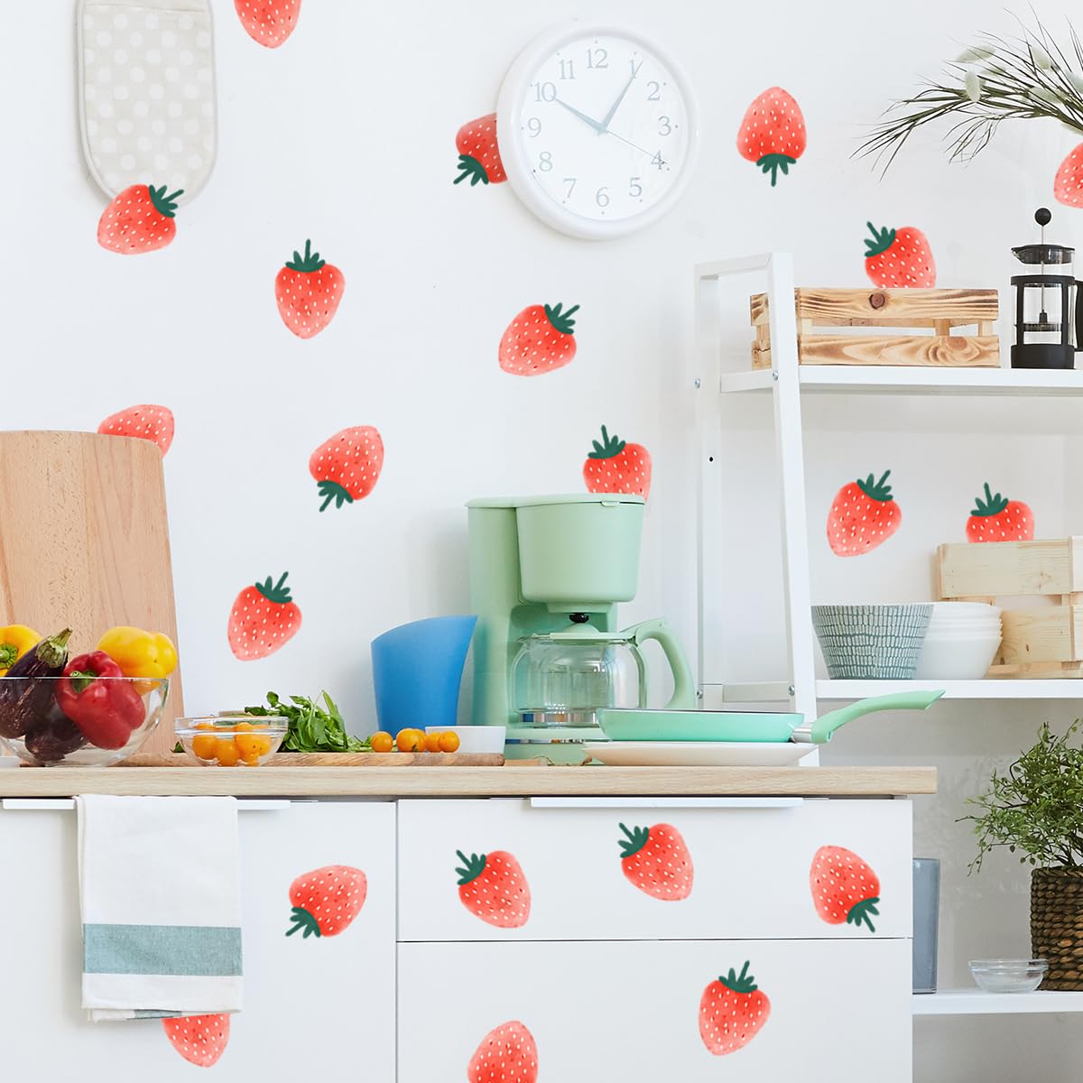 Unonede strawberry wall stickers are durable and waterproof