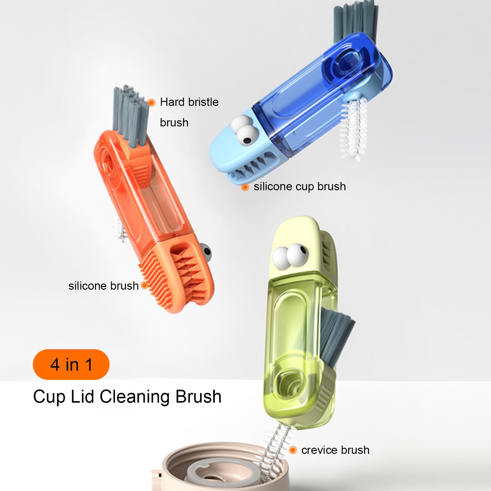 Unngeigei interchangeable brushes for quick replacement and tidy storage