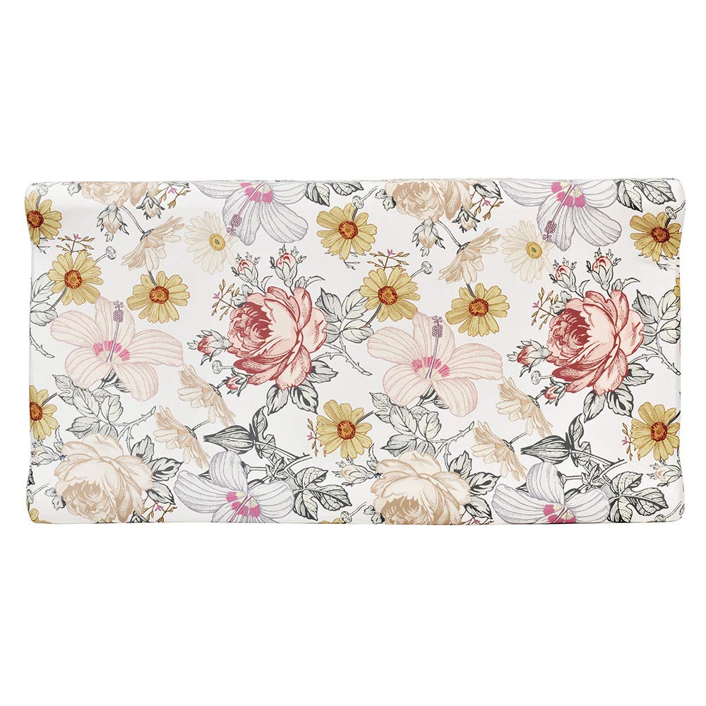 unp Stretchy Changing Pad Cover fabric-closeup shows soft, breathable cotton.