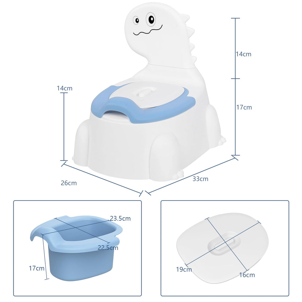 Unseki dinosaur potty seat Indigo portable handle supports on the go potty breaks