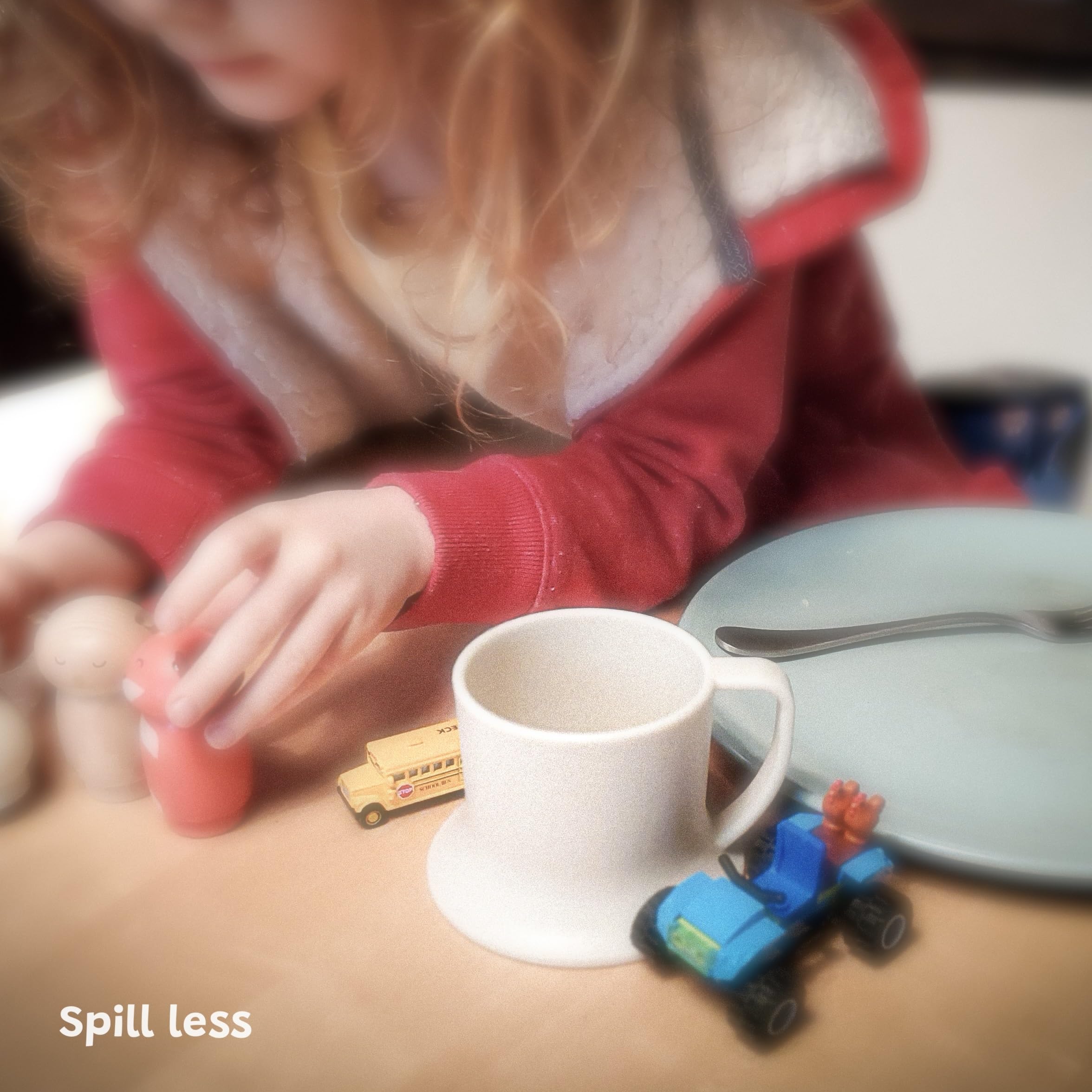 Untippy open-cup transition teething image highlights practice with open cup use.