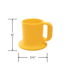 Untippy silicone toddler mug grip-texture closeup supports little fingers during meals.