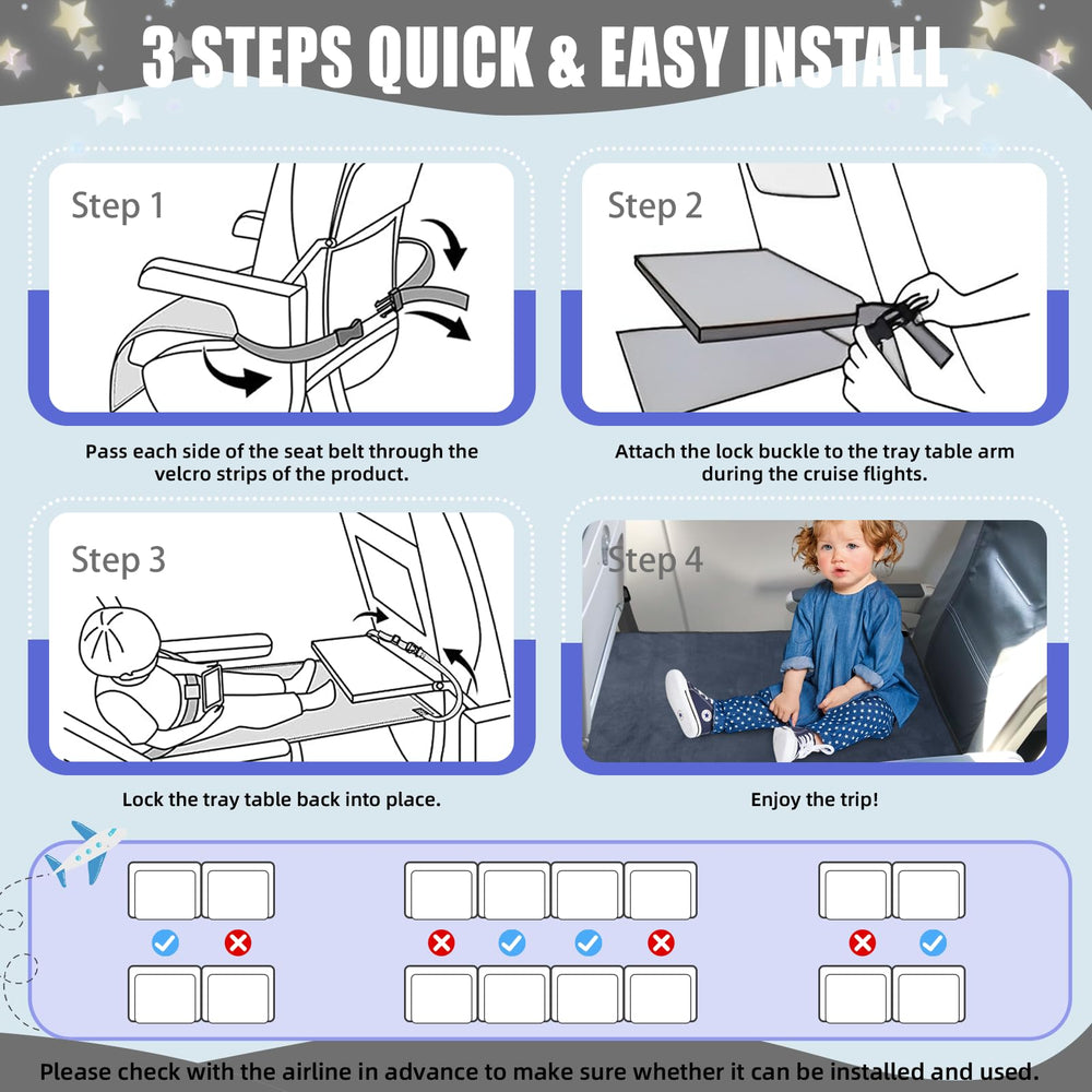 UNTREE Airplane Bed sturdy-3-layer-design demonstrates durable travel solution