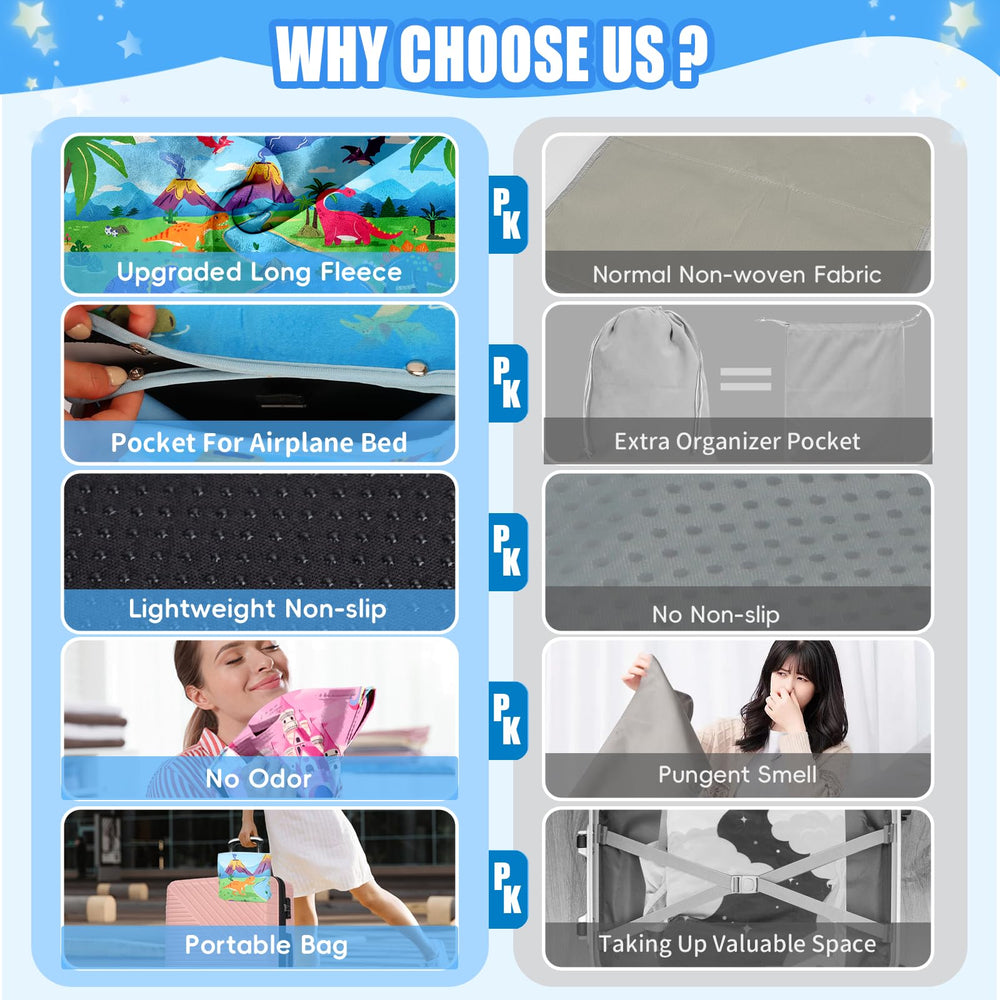 UNTREE Toddler Airplane Bed anti-slip bottom helps stay in place.