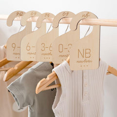 UOAOU baby closet dividers wooden for easy nursery organization