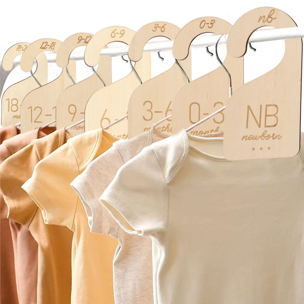 UOAOU baby nursery closet organizer wooden neatly separates sizes