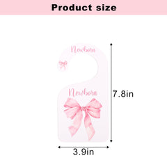 Pink Bow Baby Shower Divider adds cute decor while sorting outfits by size.