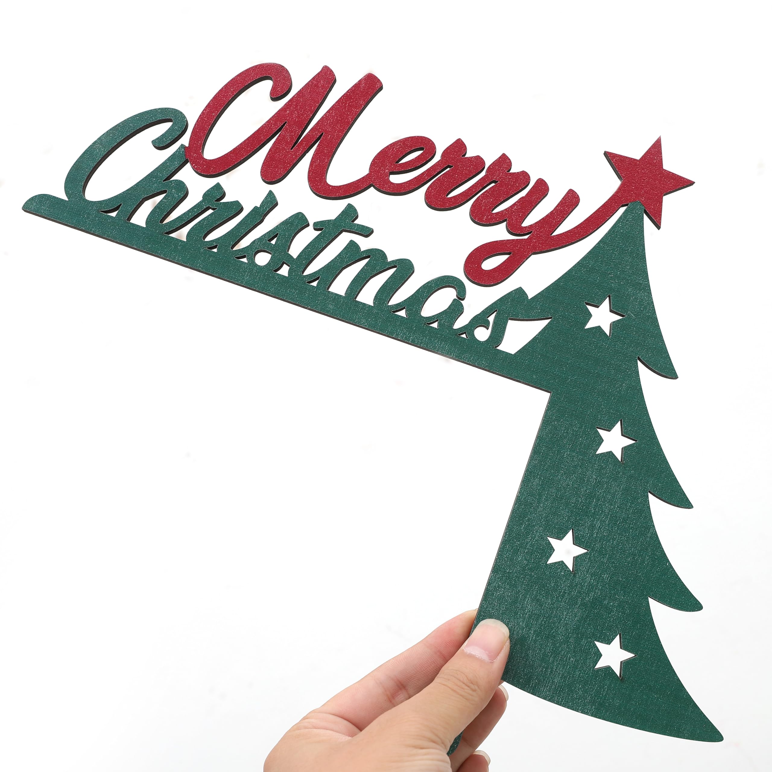 UOAOU compact wooden ornament suitable for shelves or counters.