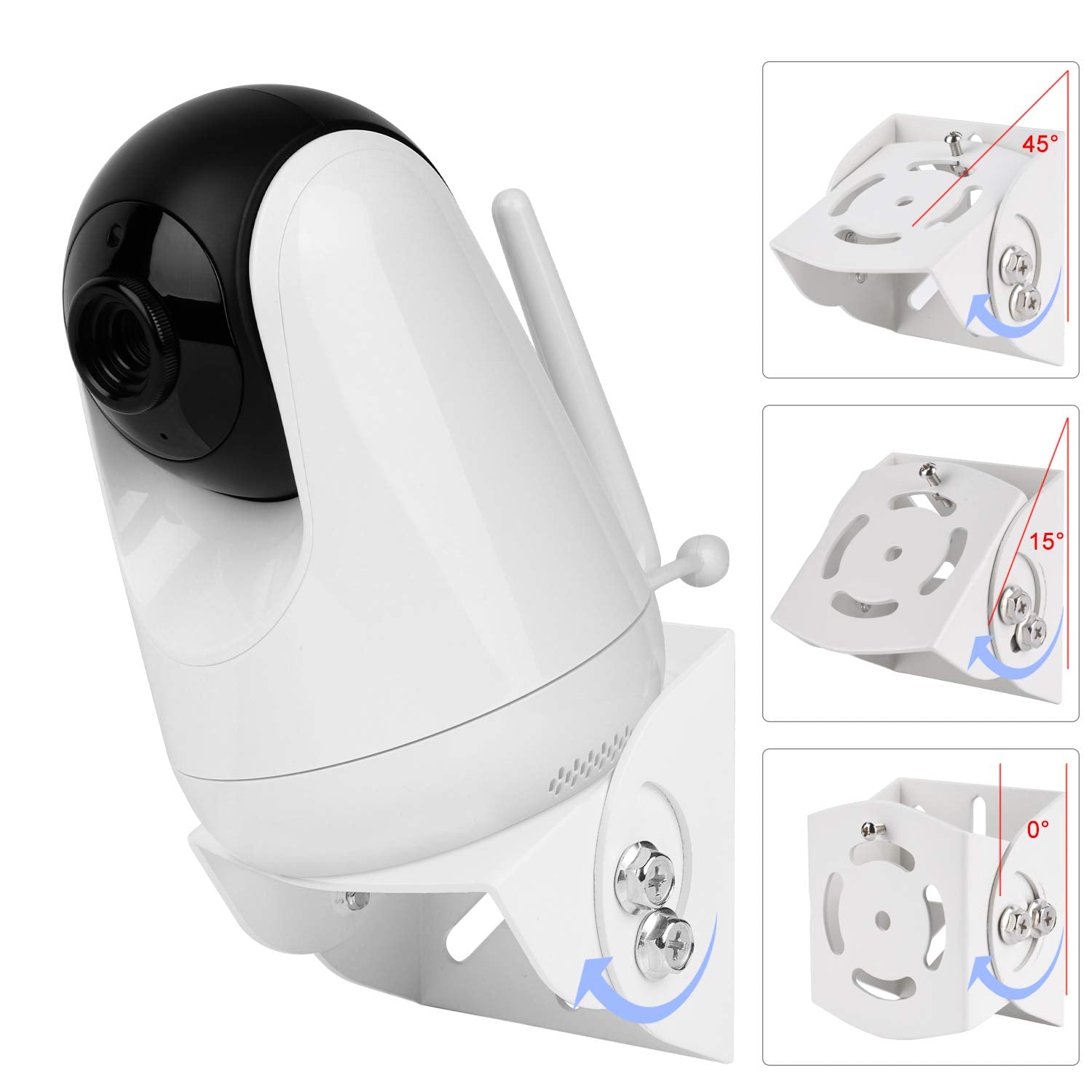 Uogw baby monitor mount aluminum alloy white finish conveys sturdy support