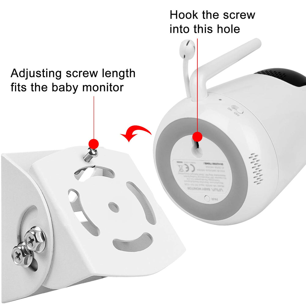 Uogw baby monitor mount easy-install with screws on white surface