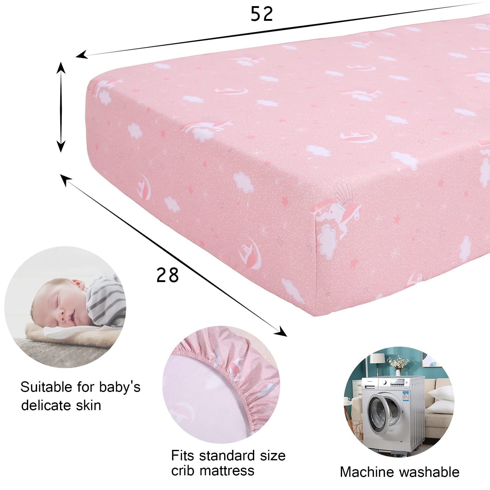 UOMNY crib comforter 33x42 provides lightweight warmth and snug feel.