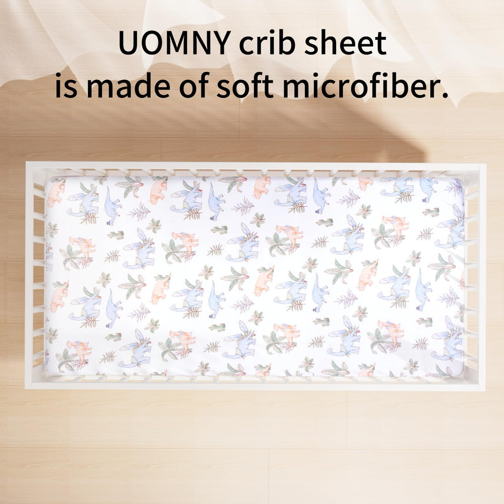 UOMNY crib sheet 360-wrap fit keeps standard cribs securely covered.