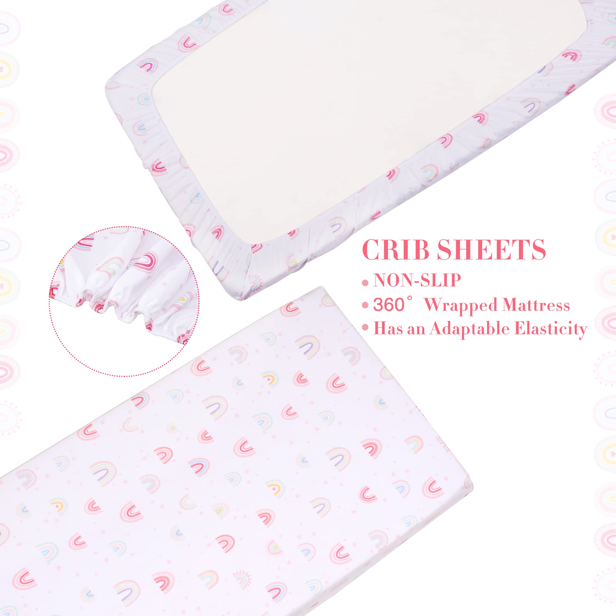 UOMNY crib sheet 52x28 soft microfiber for gentle sleep