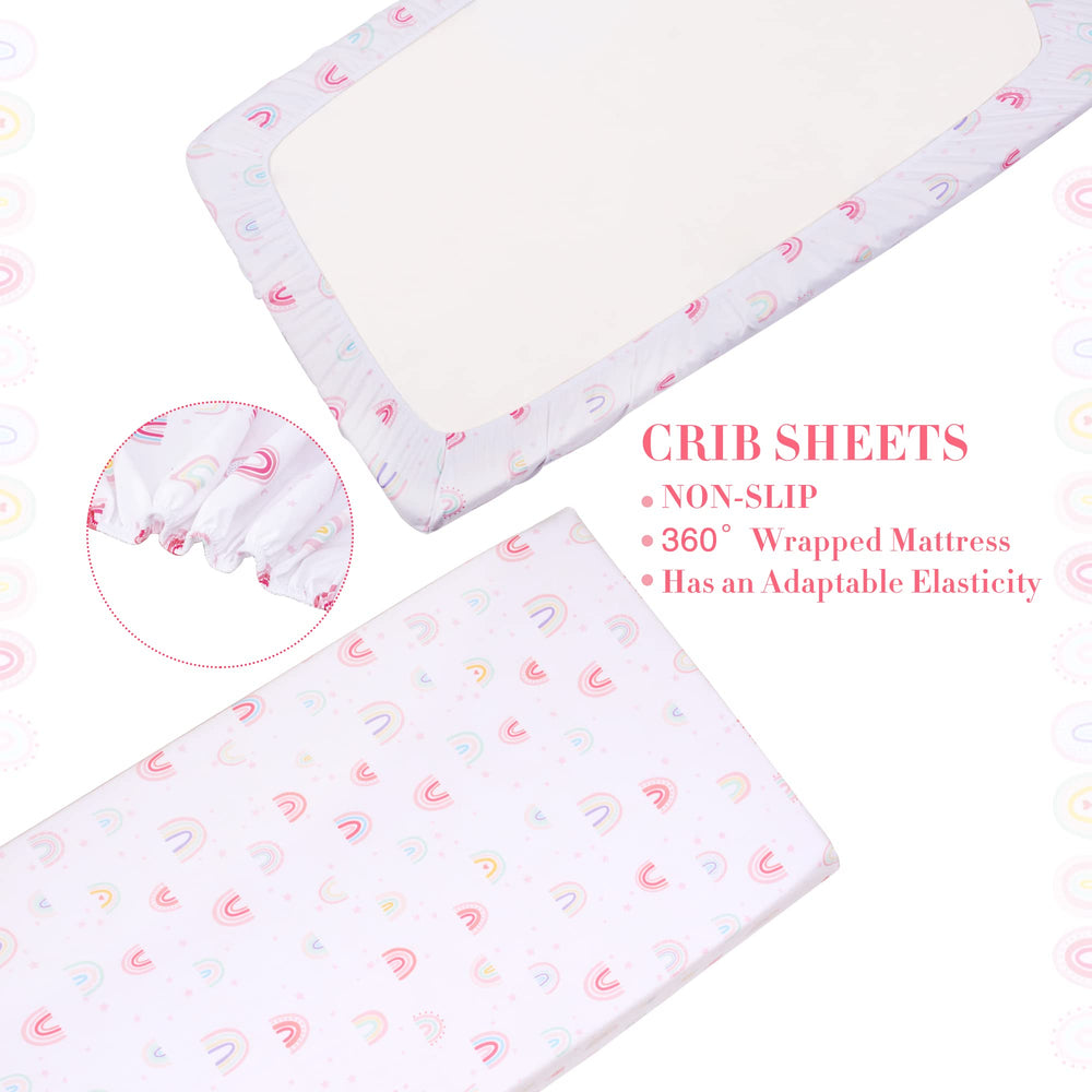 UOMNY crib sheet 52x28 soft microfiber for gentle sleep