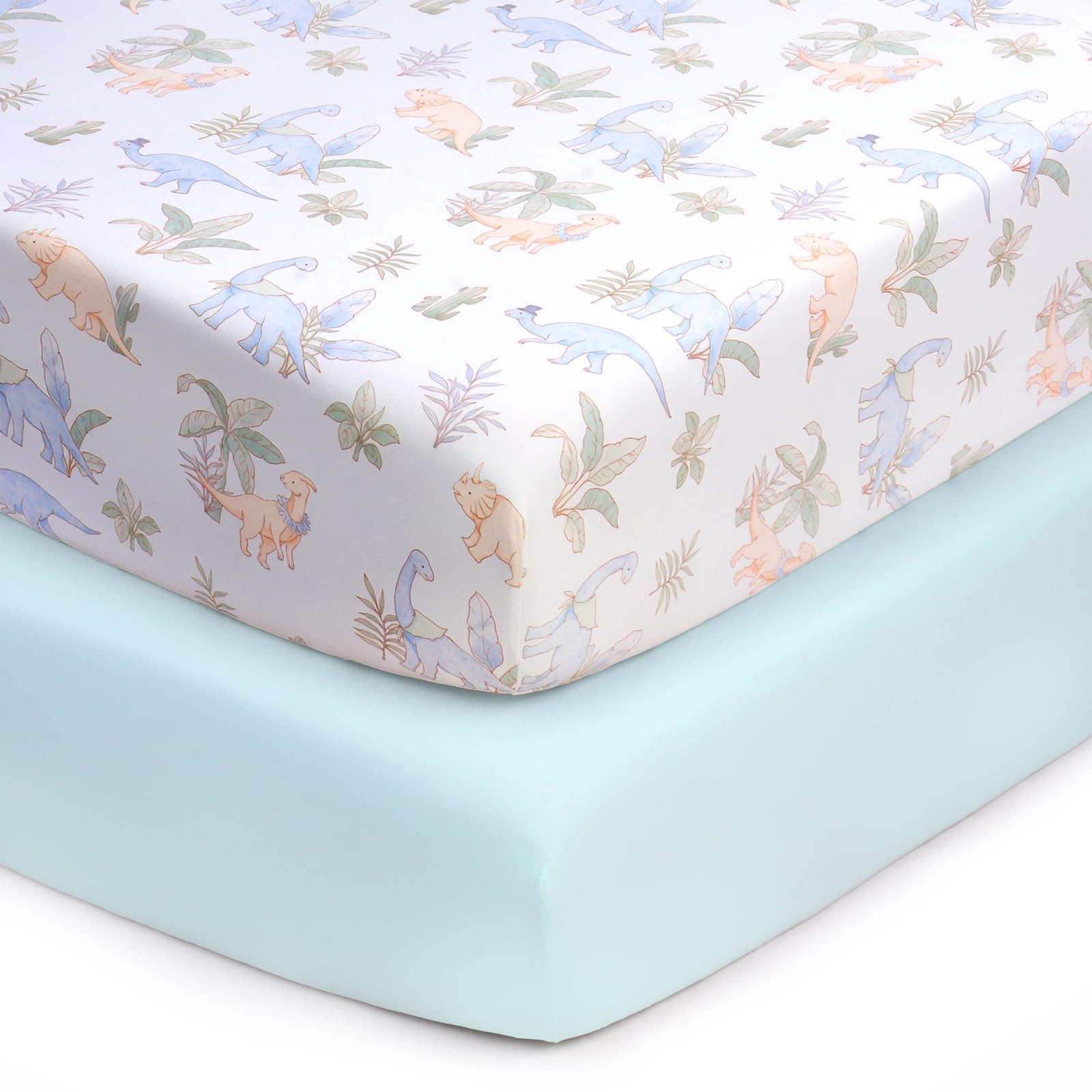 UOMNY dinosaur crib sheet soft-microfiber for gentle sleep and snug fit.