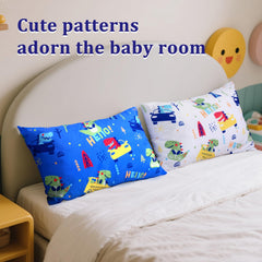 UOMNY dinosaur toddler pillowcase 14x19 blue suitable for home or travel