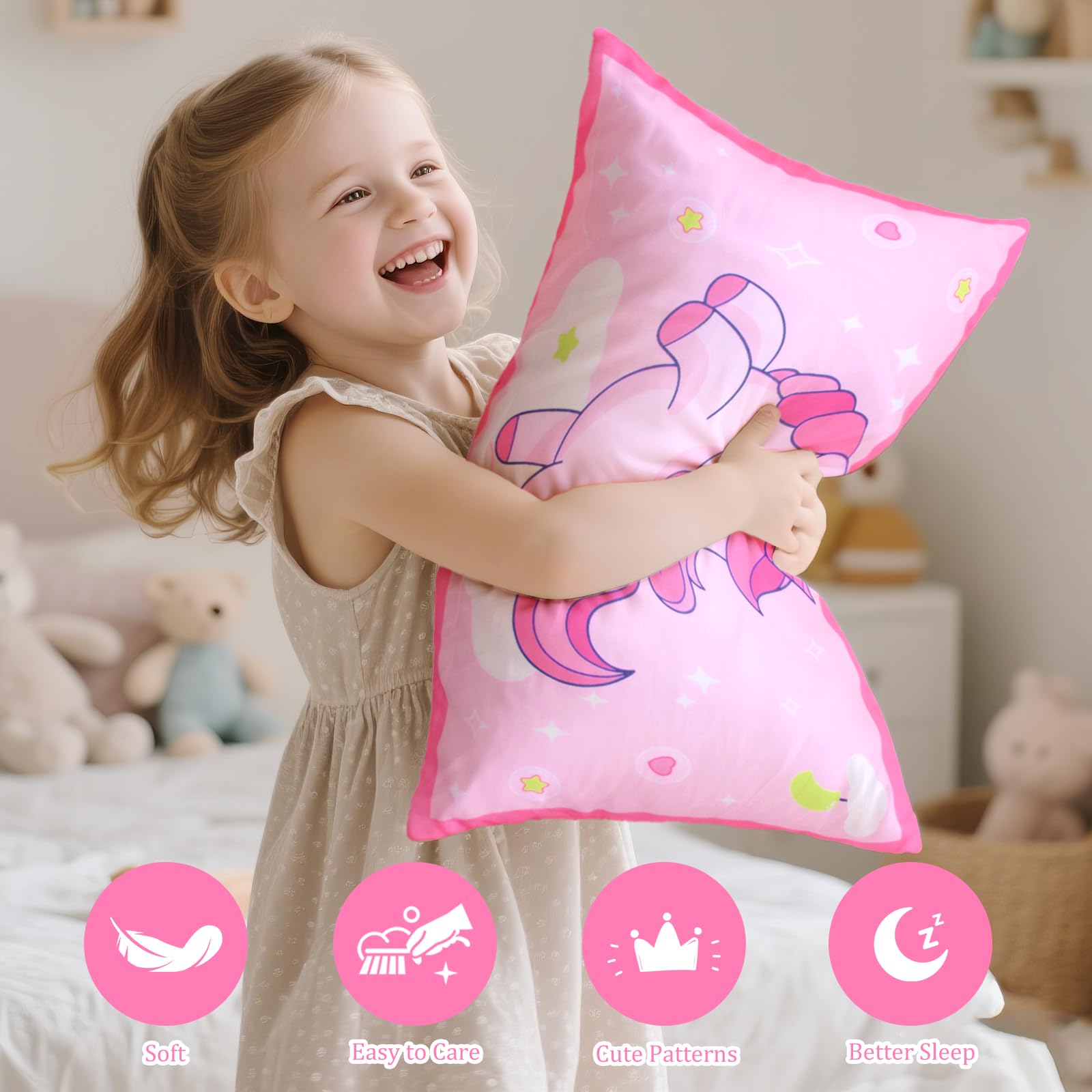 UOMNY 2-pack gift-ready pillowcases ideal for baby showers and birthdays