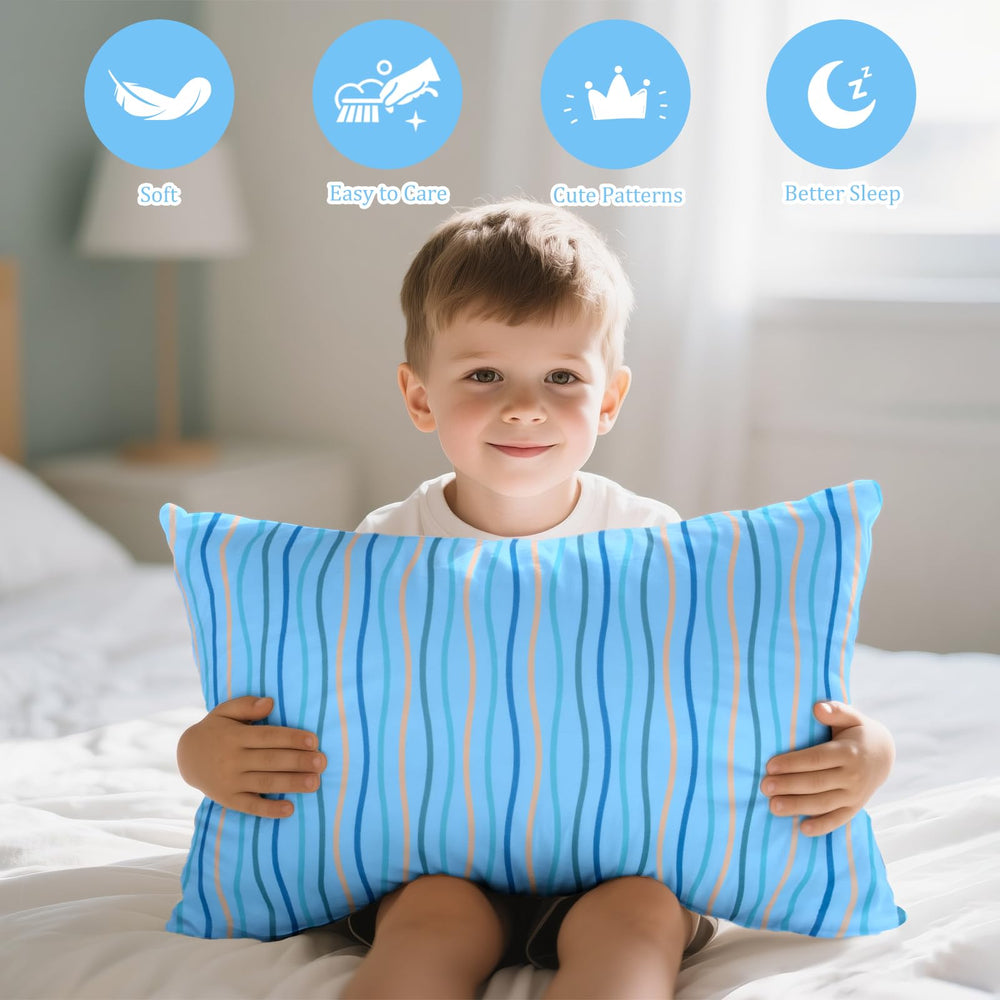UOMNY toddler pillowcase fits 13x18, 12x16, and 14x19 for versatile use.
