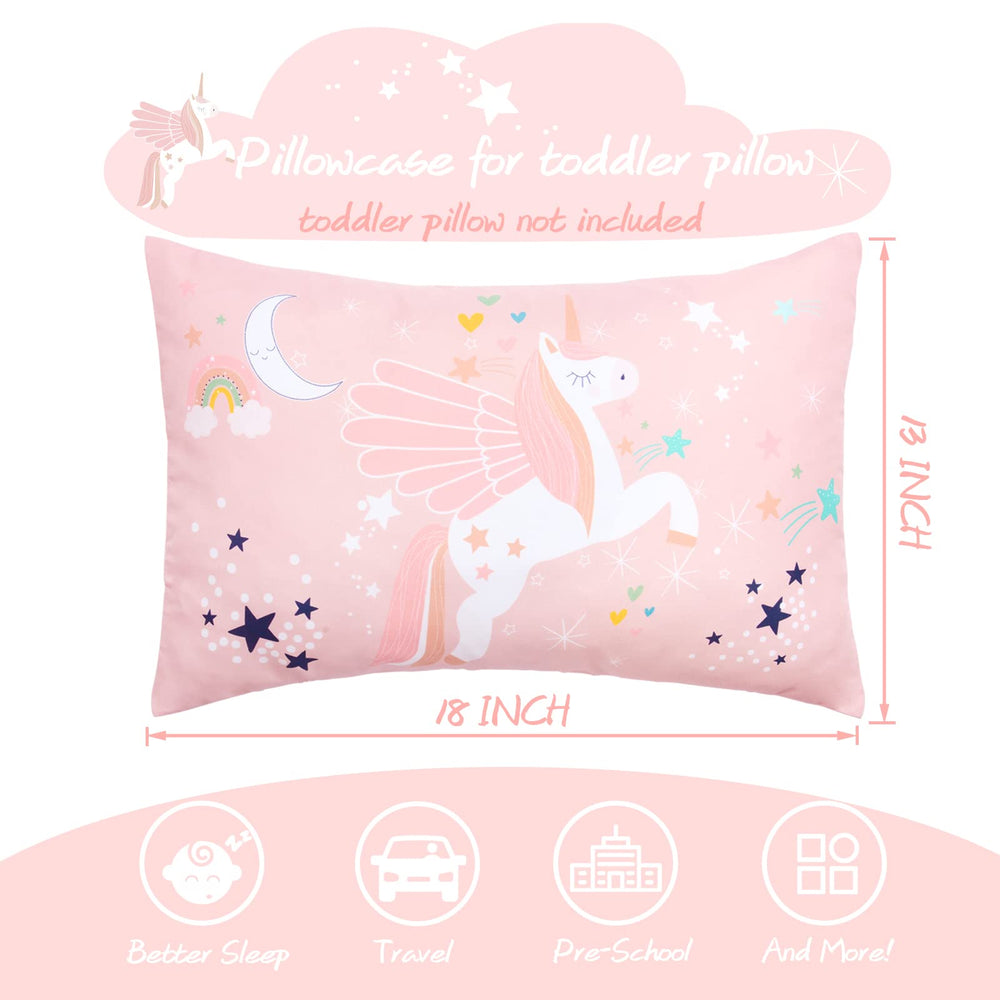 UOMNY unicorn pillowcase 14x19 with easy envelope closure