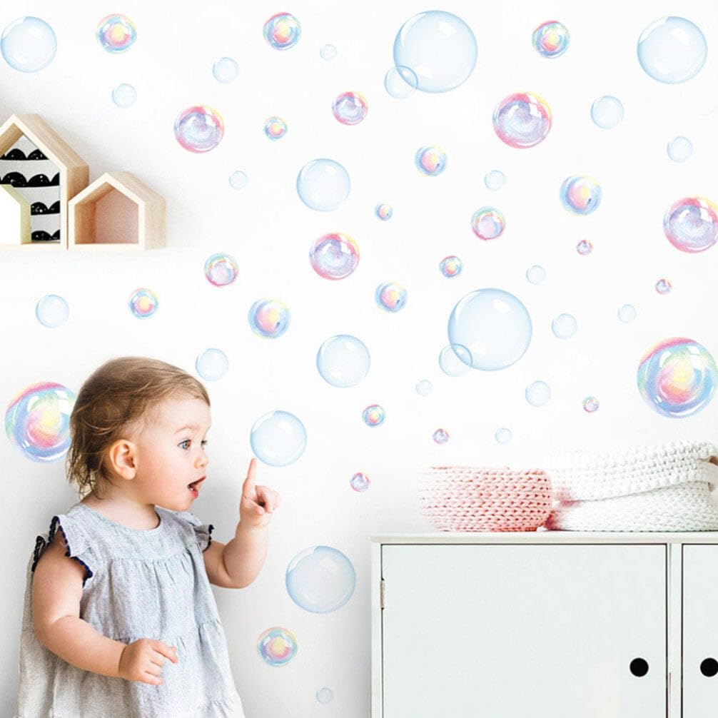 Uonlytech PVC bubbles decals – close-up of removable, easy-peel design.