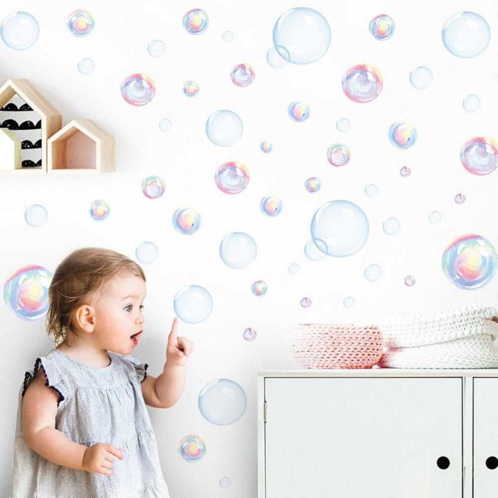 Uonlytech PVC bubbles decals – close-up of removable, easy-peel design.