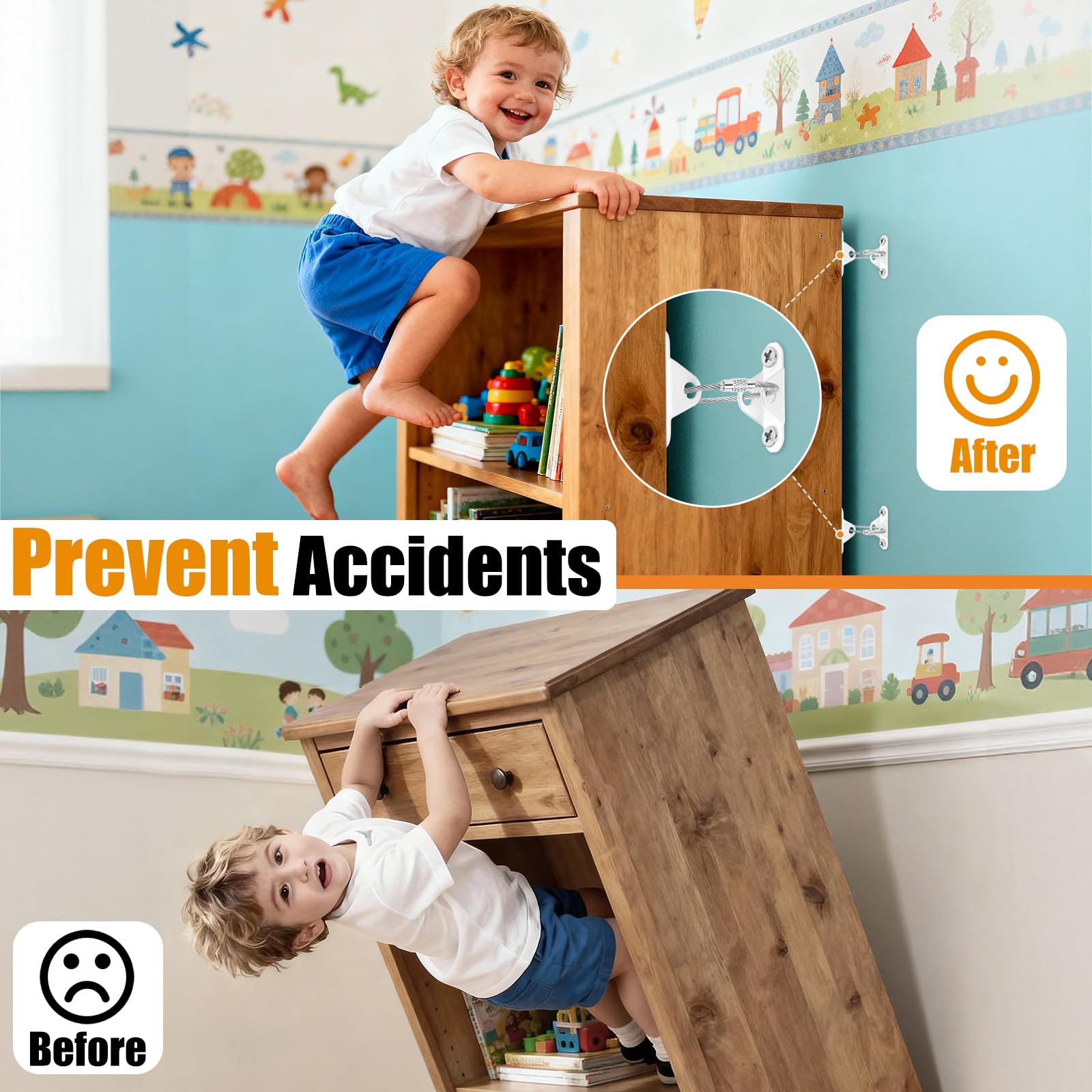 Uordirya earthquake restraints support furniture stability during tremors.