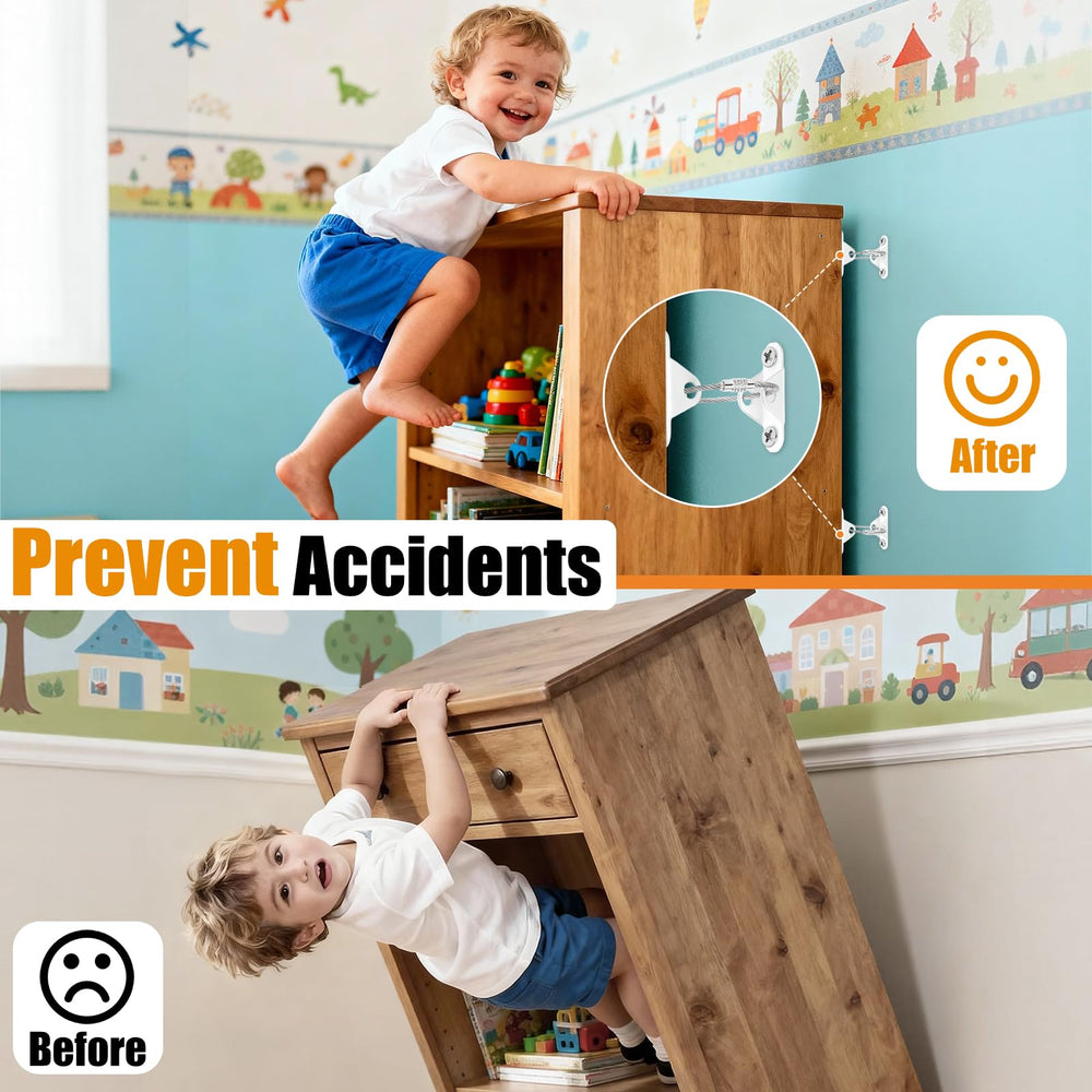 Uordirya earthquake restraints support furniture stability during tremors.