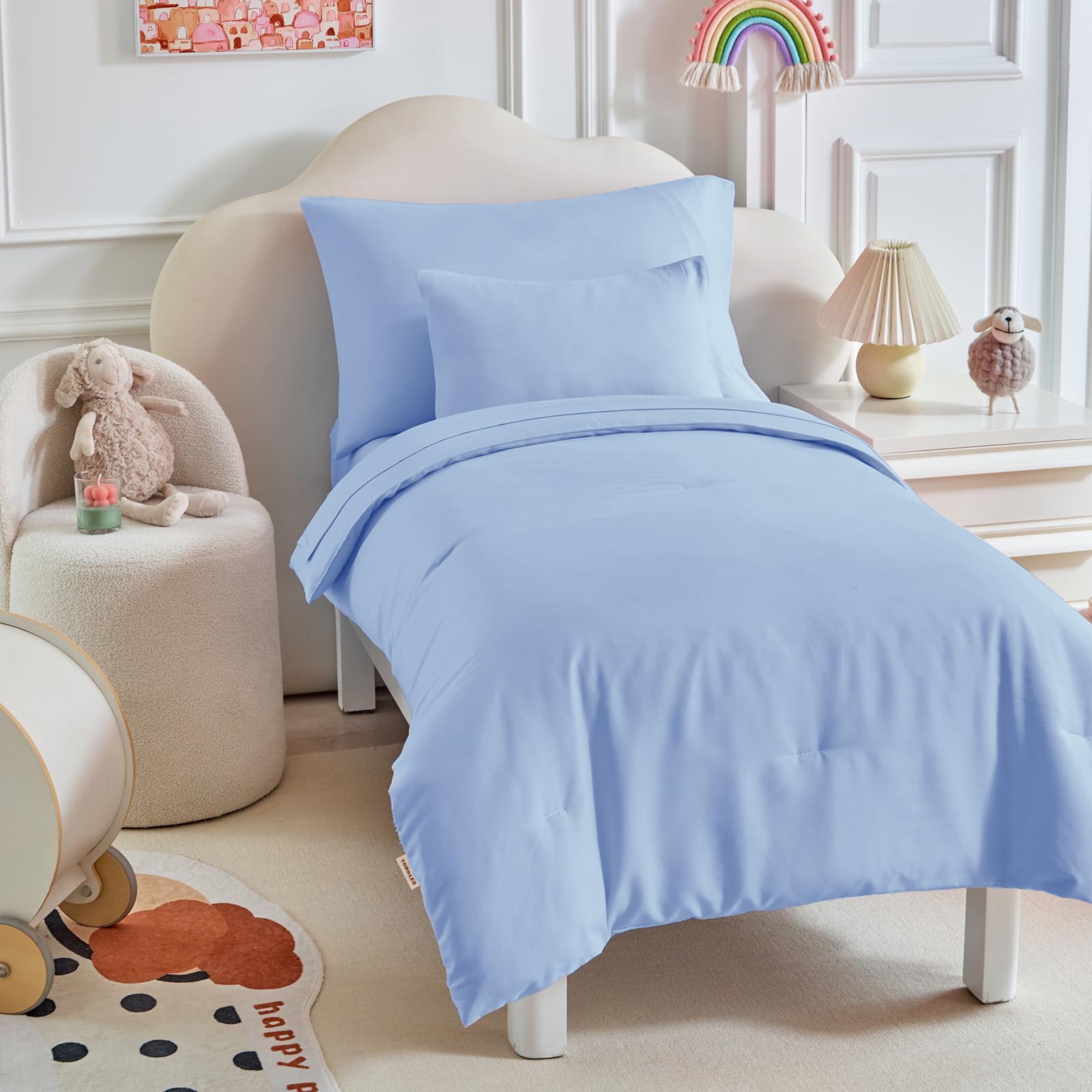UOZZI Bedding toddler pillowcase 13x18 adds gentle support for little sleepers.