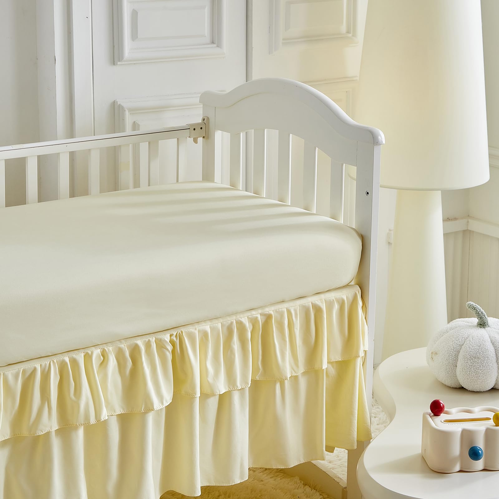 Uozzi Bedding color options white gray pink to match nurseries