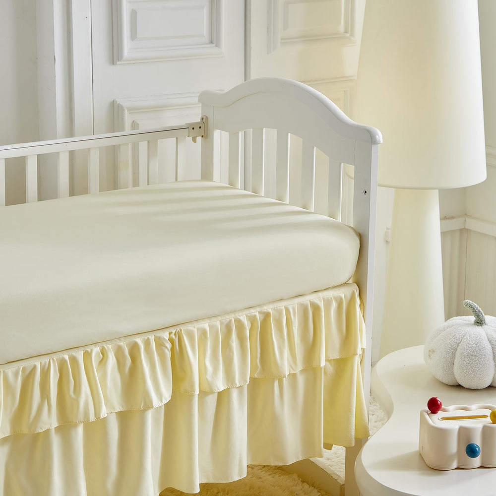 Uozzi Bedding color options white gray pink to match nurseries