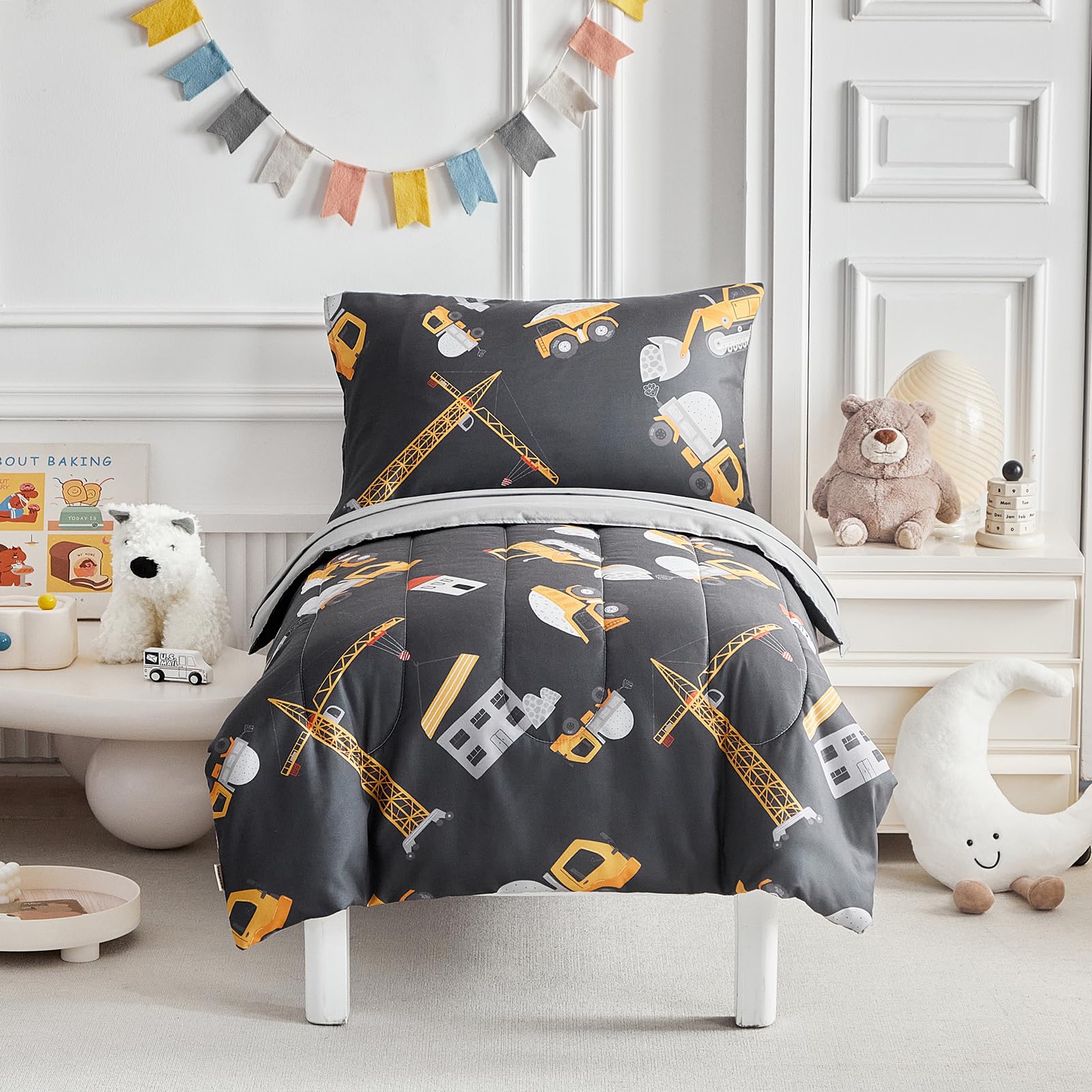 UOZZI BEDDING crane print fosters imaginative play with gentle sleep fabric