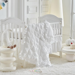 UOZZI BEDDING crib bedding set white for cozy crib aesthetics and breathable comfort for naps