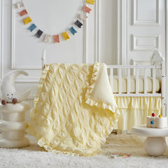 Uozzi Bedding crib skirt yellow adds tidy nursery finish