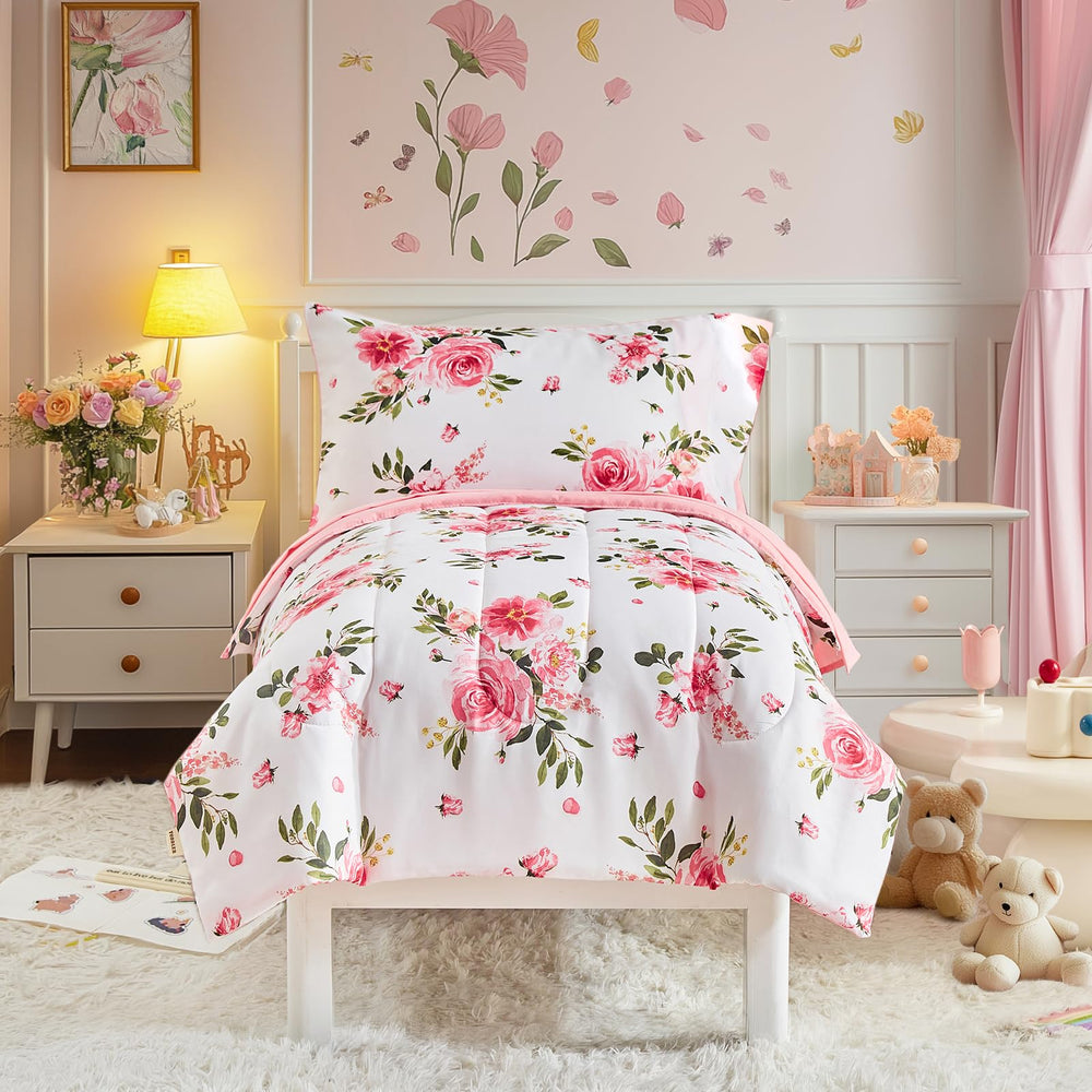 UOZZI BEDDING flower toddler pillowcase with pink roses for gentle nights