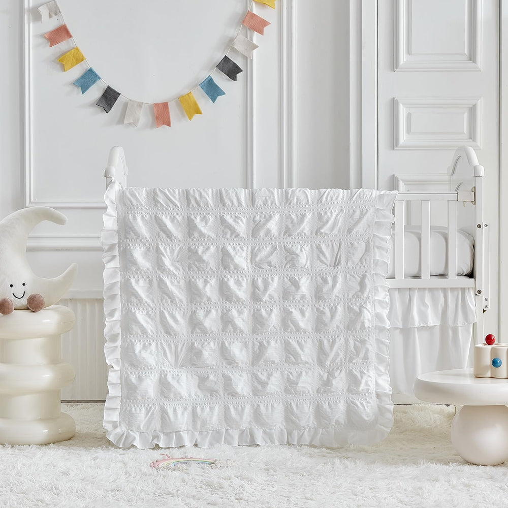 UOZZI BEDDING quilted comforter closeup showing microfiber fill softness