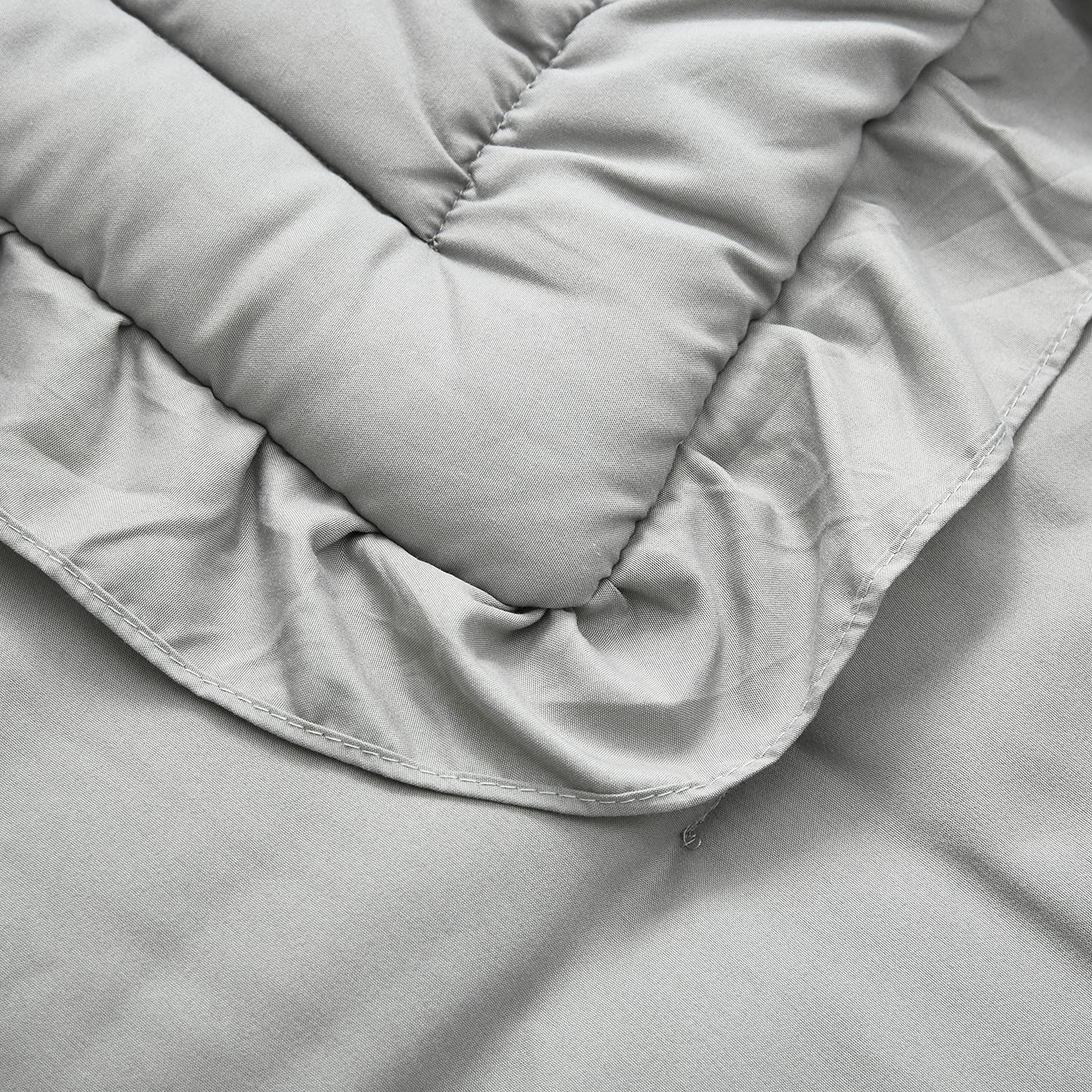 UOZZI BEDDING gray ruffle detail adds charming nursery style