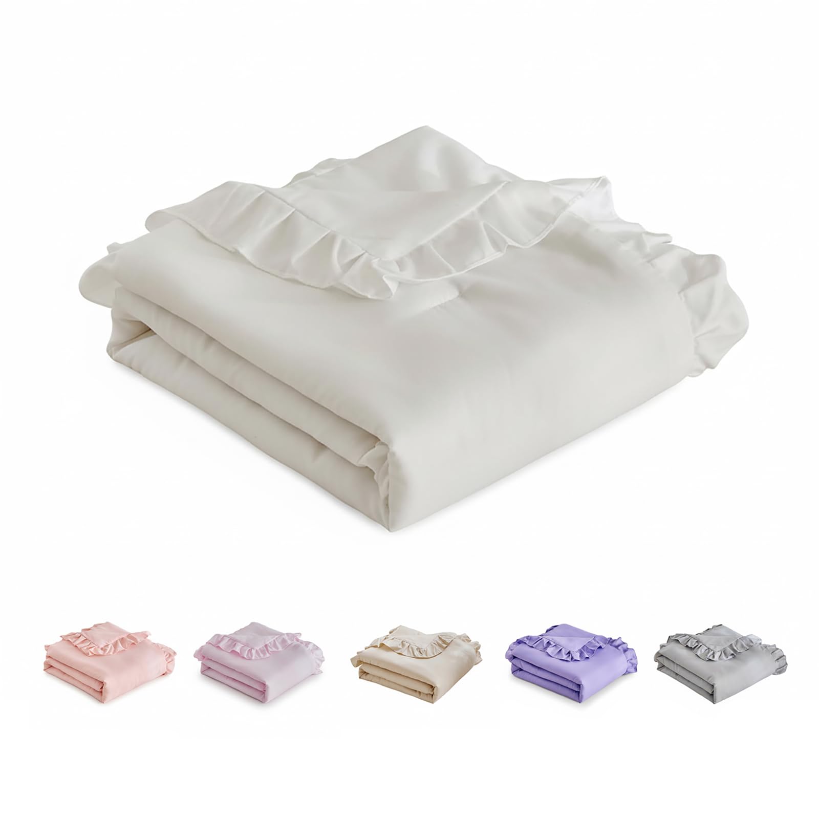 UOZZI Bedding ruffled blanket 39x47 offers cozy baby comfort