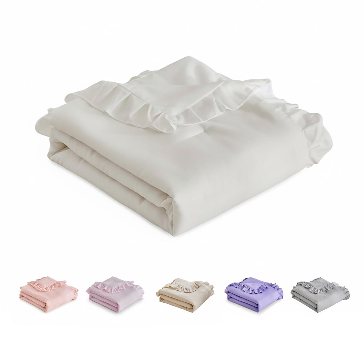 UOZZI Bedding ruffled blanket 39x47 offers cozy baby comfort