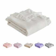 UOZZI Bedding ruffled blanket 39x47 offers cozy baby comfort