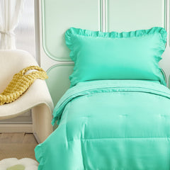 UOZZI BEDDING teal blue flat sheet provides breathable microfiber for comfort and easy care