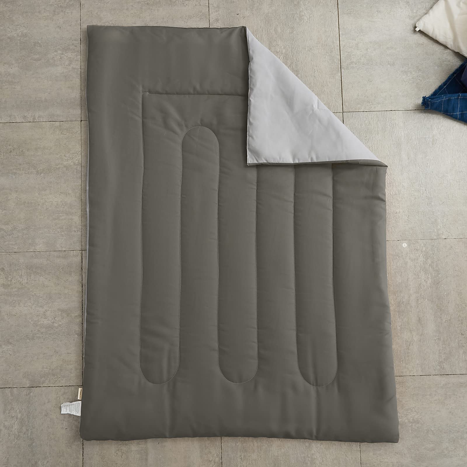 UOZZI BEDDING care instructions image explains cold wash and low heat drying.