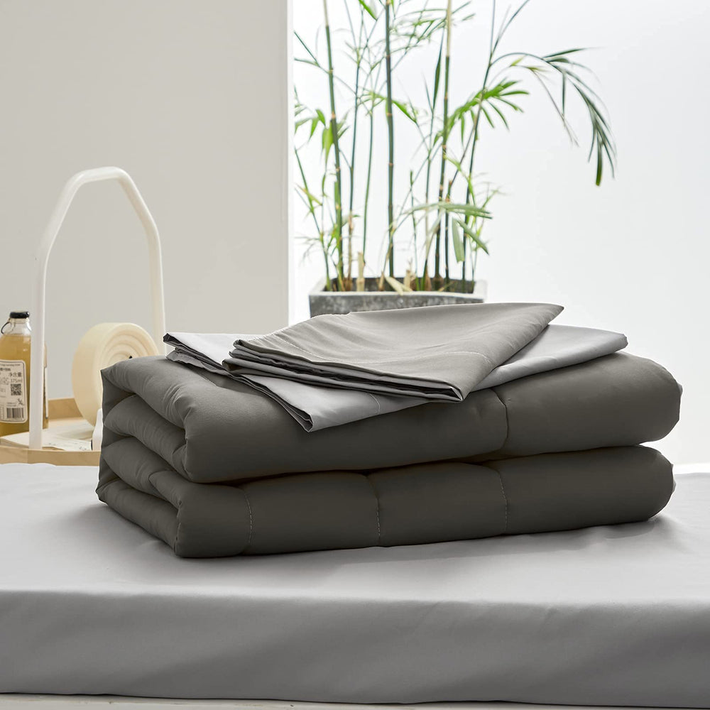 UOZZI BEDDING gray color variant fabric highlight versatile nursery style.