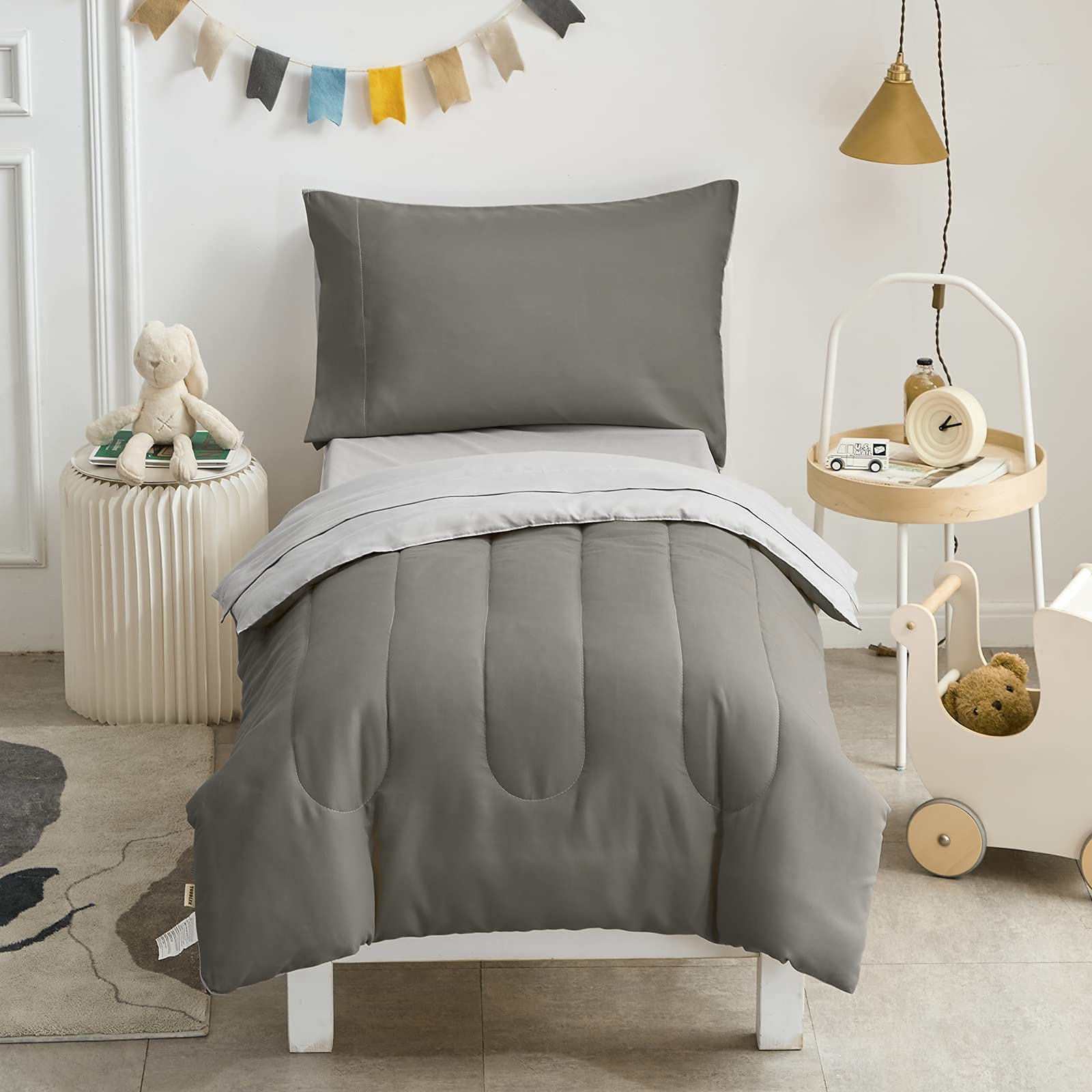 UOZZI BEDDING pillowcase close-up highlights gentle breathable microfiber for kid comfort.