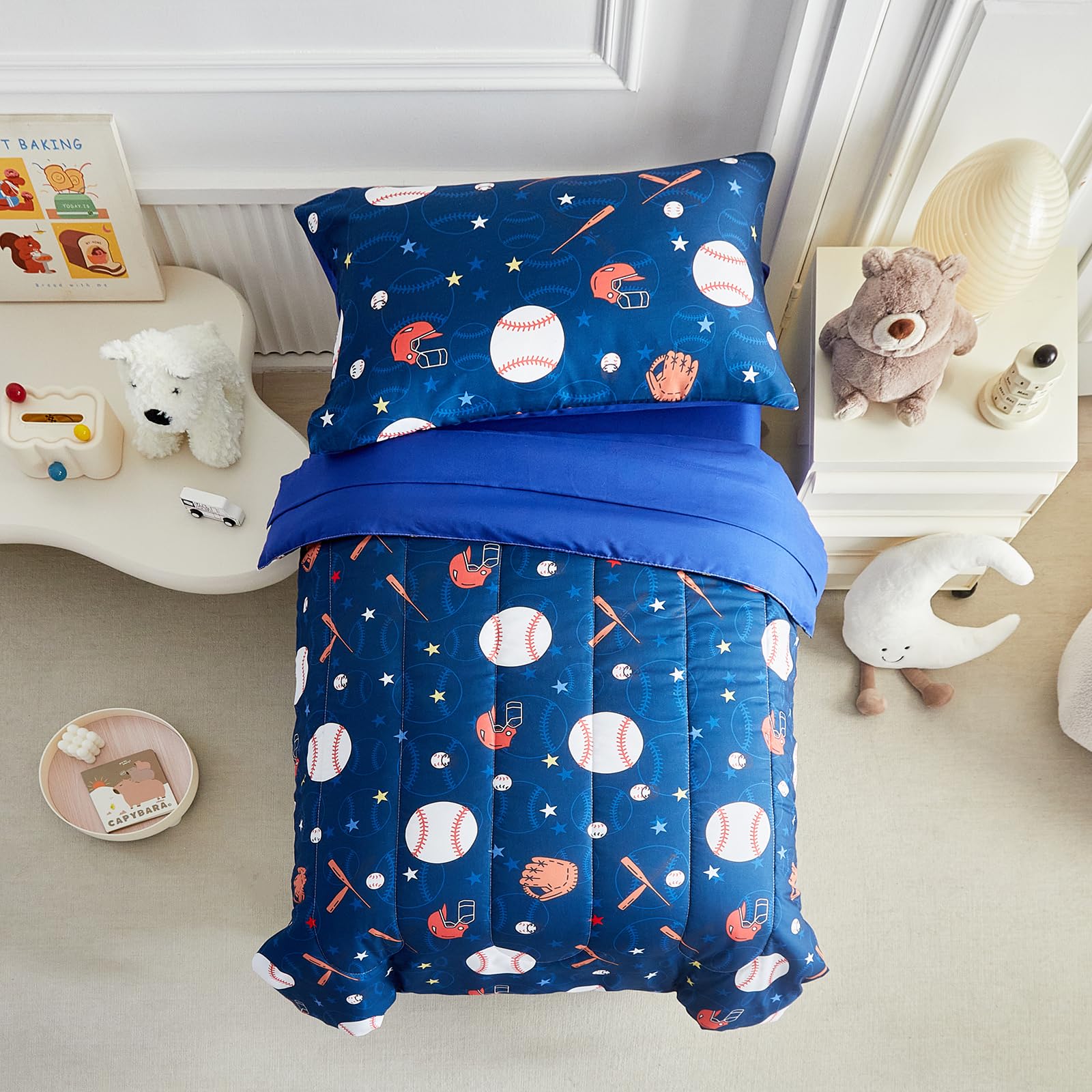 UOZZI BEDDING bed-in-a-bag packaging shows easy setup.