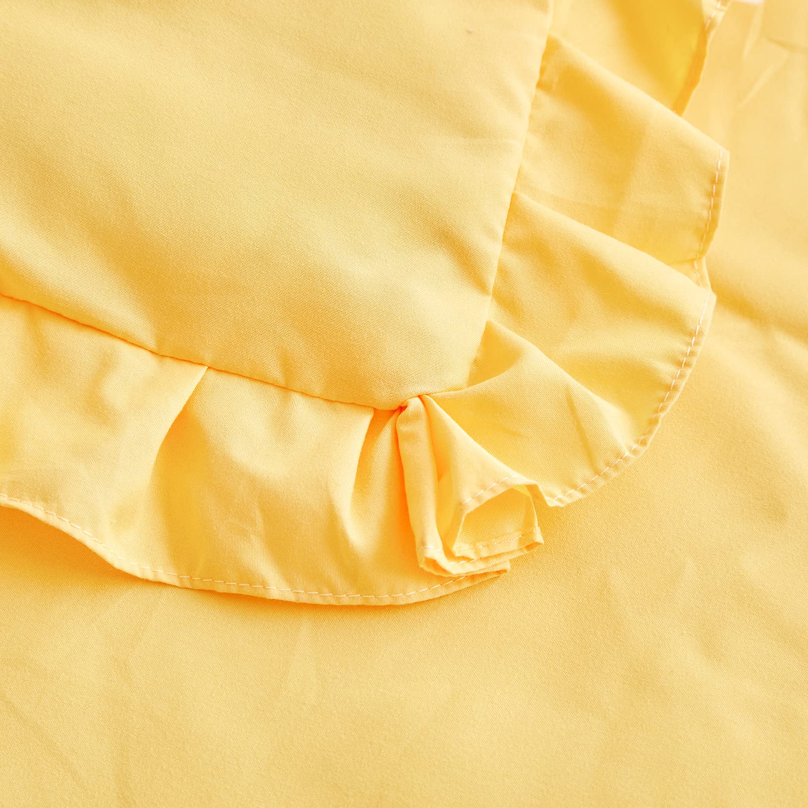 UOZZI Bedding yellow toddler in bed demonstrates cozy nighttime routine