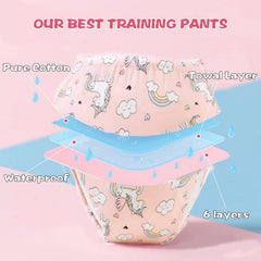 Upairy training pants not-a-diaper design reinforces learning milestones for daytime control.