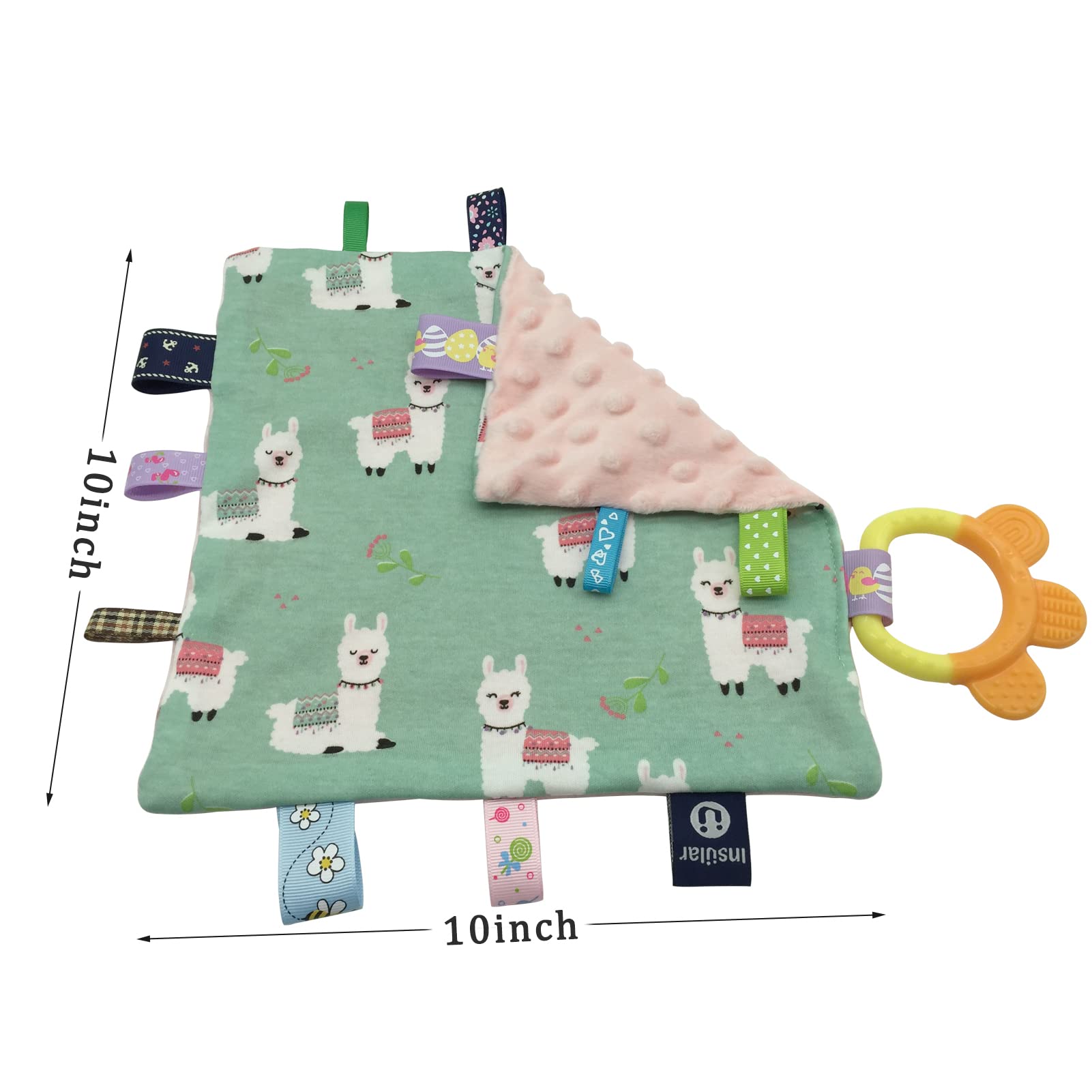 Upalupa Lovey Alpaca Security Blanket Minky-dot fabric delivers ultra-soft snuggle comfort.