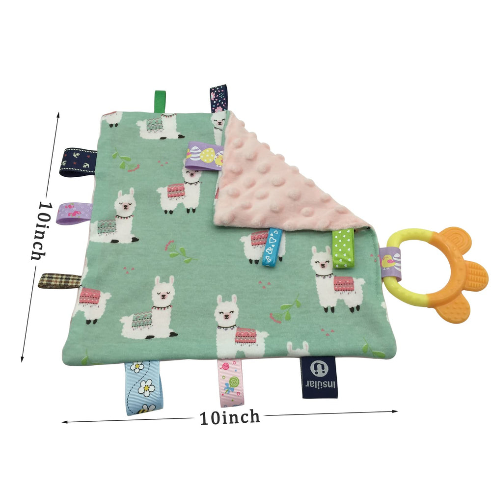 Upalupa Lovey Alpaca Security Blanket Minky-dot fabric delivers ultra-soft snuggle comfort.