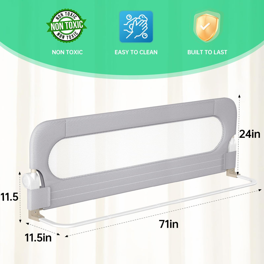 UPGOGO bed rail shows bunk compatibility for versatile room layouts.