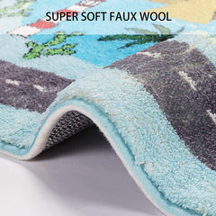 Uphome soft faux wool play mat offers plush comfort for feet during cozy activities.